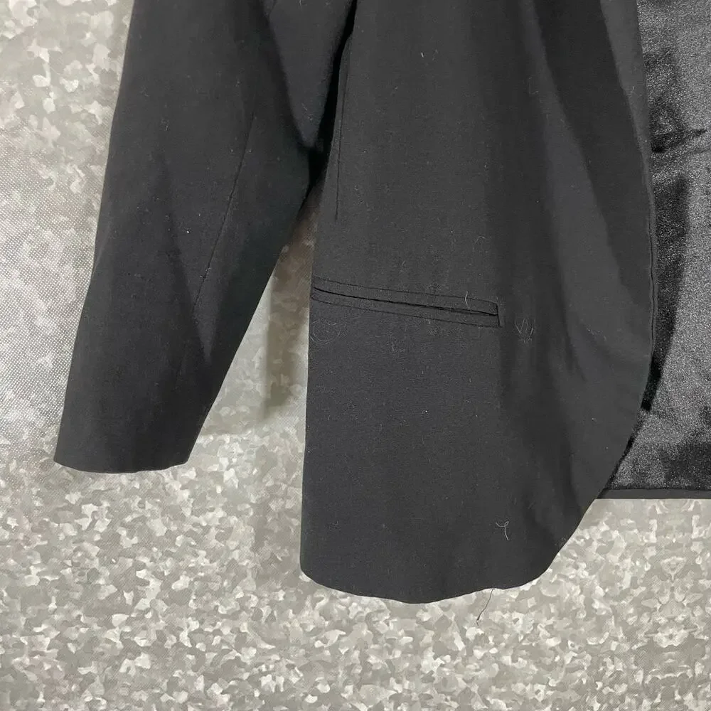 Silence + Noise Women's Preppy Black Open Front Blazer - Size Small - Minimalist